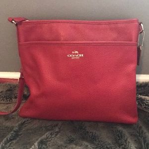 Red Coach Shoulder Bag